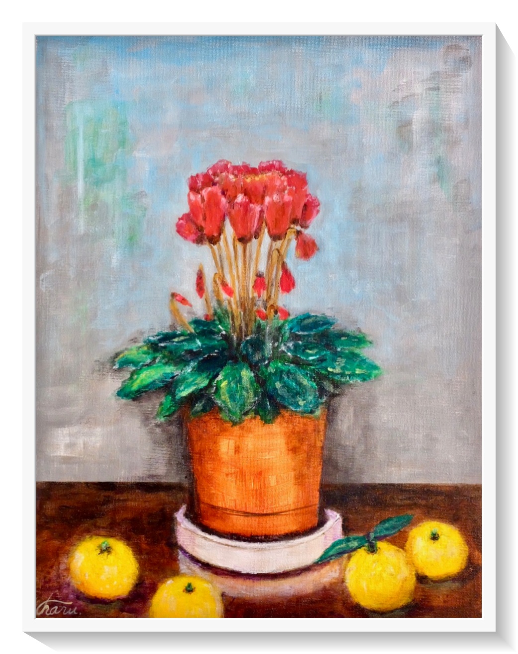 趣味でアクリル画を描いています - ガラスの花瓶B
